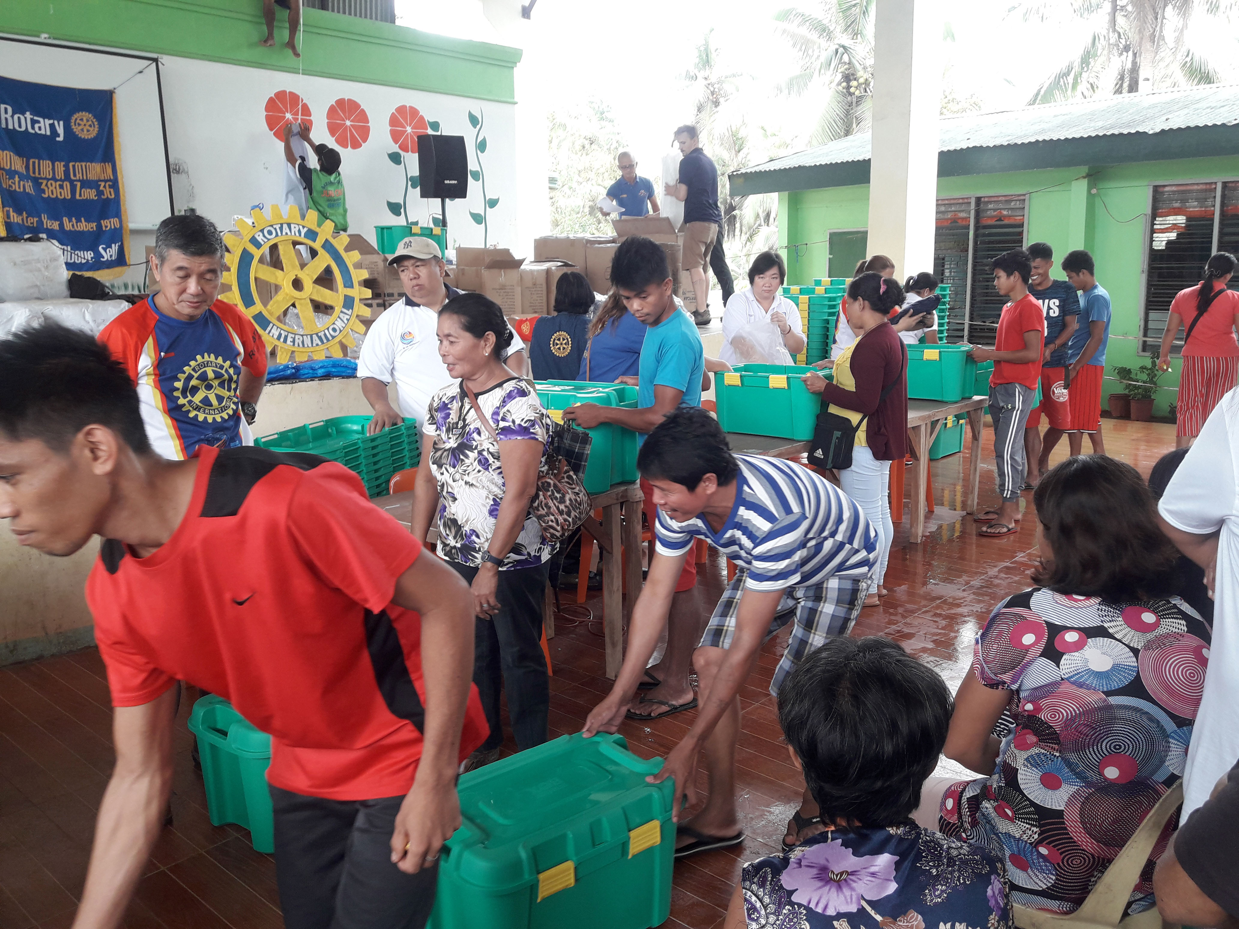 ShelterBox worked seamlessly with the local rotary chapter to distribute kits and aid items to everyone who comes to the facilities