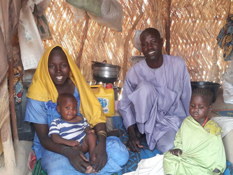 Khadija and her husband Jabar were forced to flee their village in Eastern Nigeria after armed men threatened everyone who lived there.