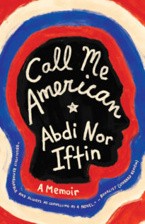 Call Me American cover showing red white blue and black profiles of a man's head