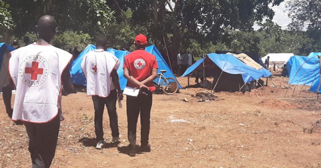 Red Cross workers observe living conditions