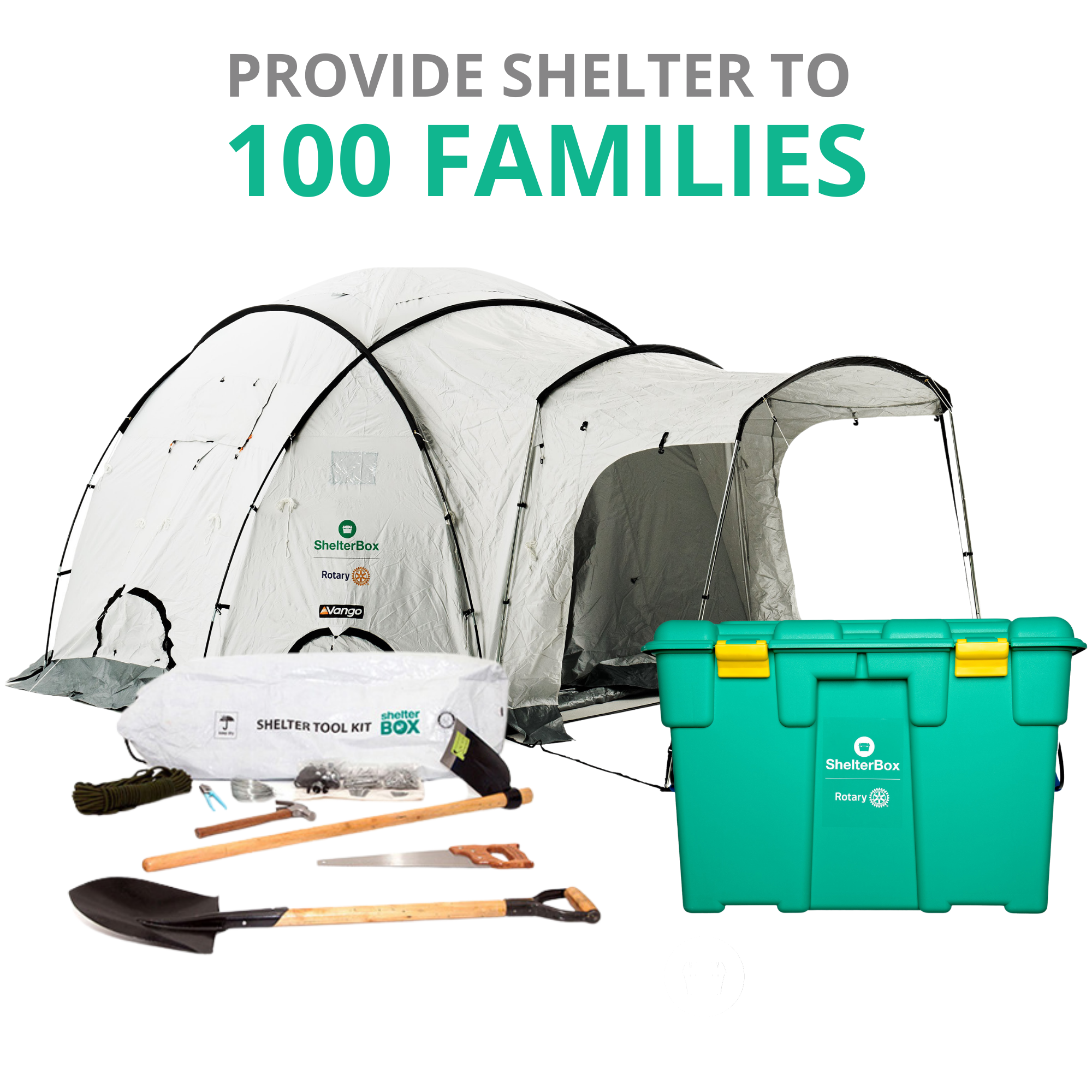 Provide Shelter to 100 families